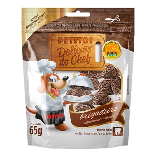 Petisco Petitos Delícias do Chef para Cães Sabor Brigadeiro 65 g 