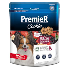 Petisco Premier Cookie Cães Adultos Raças Pequenas Sabor Frutas Vermelhas 250g - imagem adicional