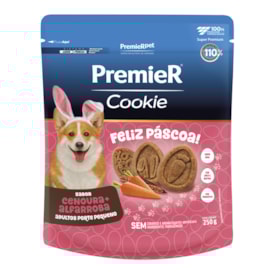 Petisco Premier Cookie Edição de Páscoa Sabor Cenoura e Alfarroba Cães Porte Pequeno 250 g