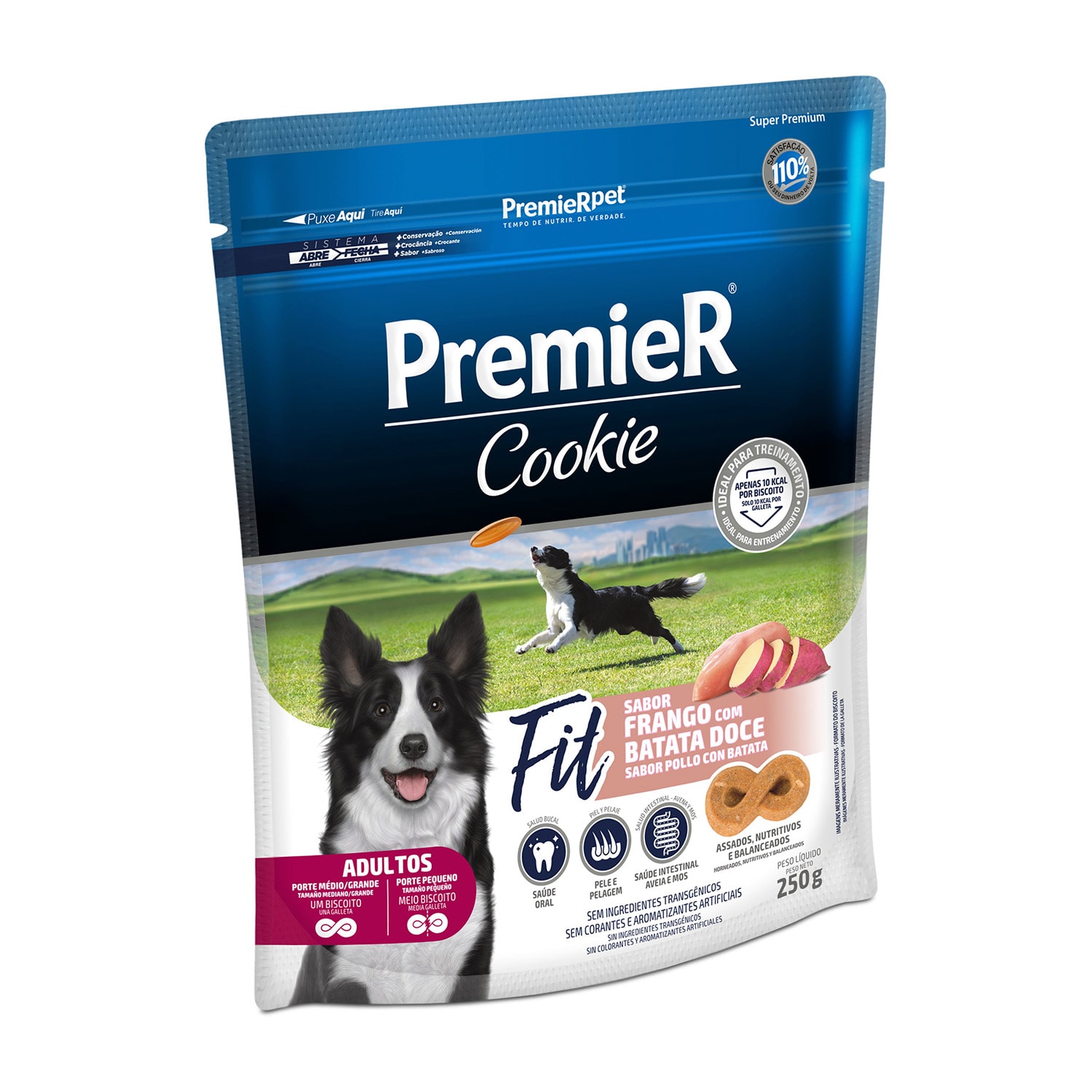 Petisco Premier Cookie Fit Frango com Batata Doce para Cães