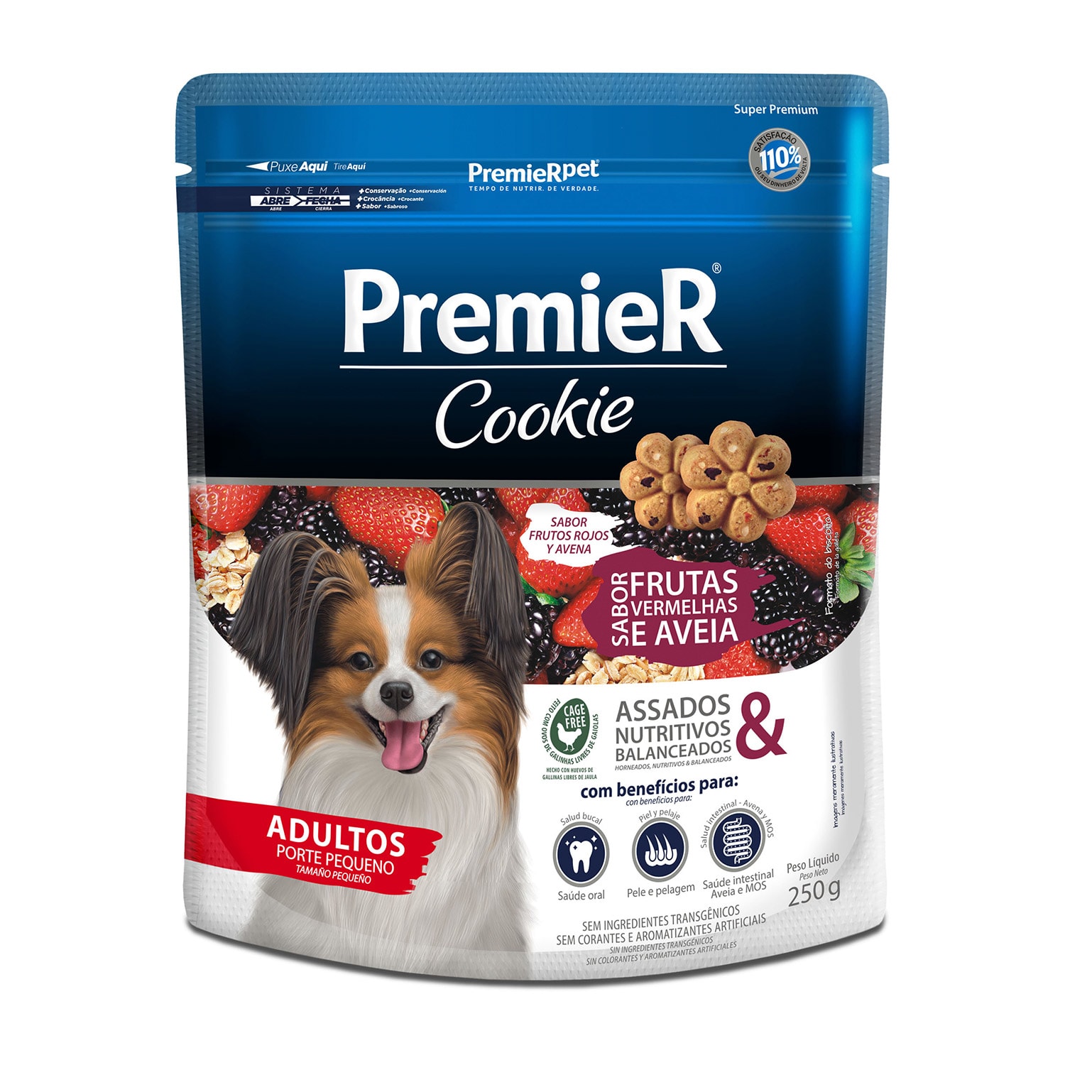 Petisco Premier Cookie Frutas Vermelhas com Aveia Cães Adultos