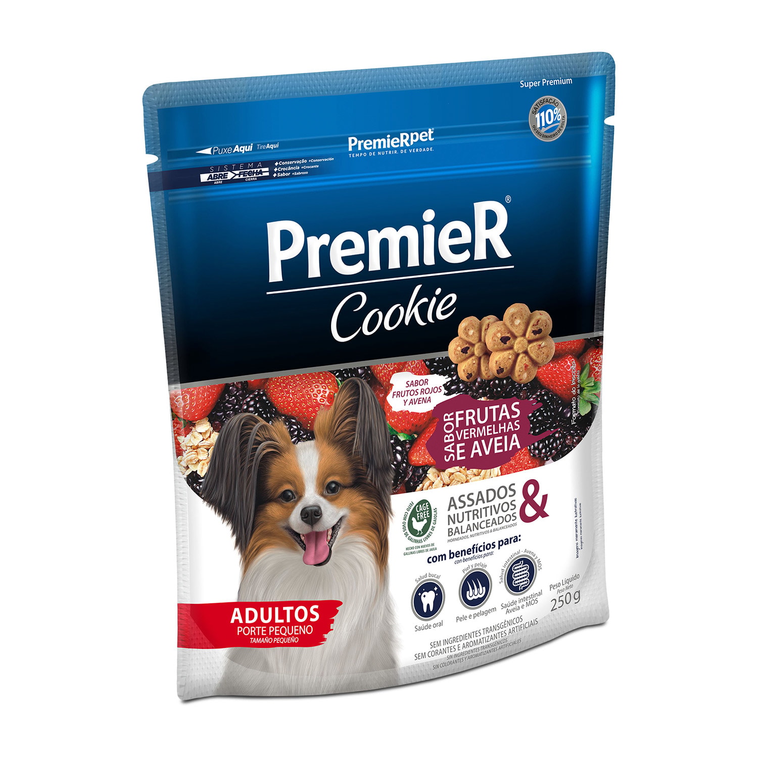 Petisco Premier Cookie Frutas Vermelhas com Aveia Cães Adultos