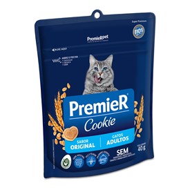 Petisco Premier Cookie para Gatos Adultos Sabor Original 40g 