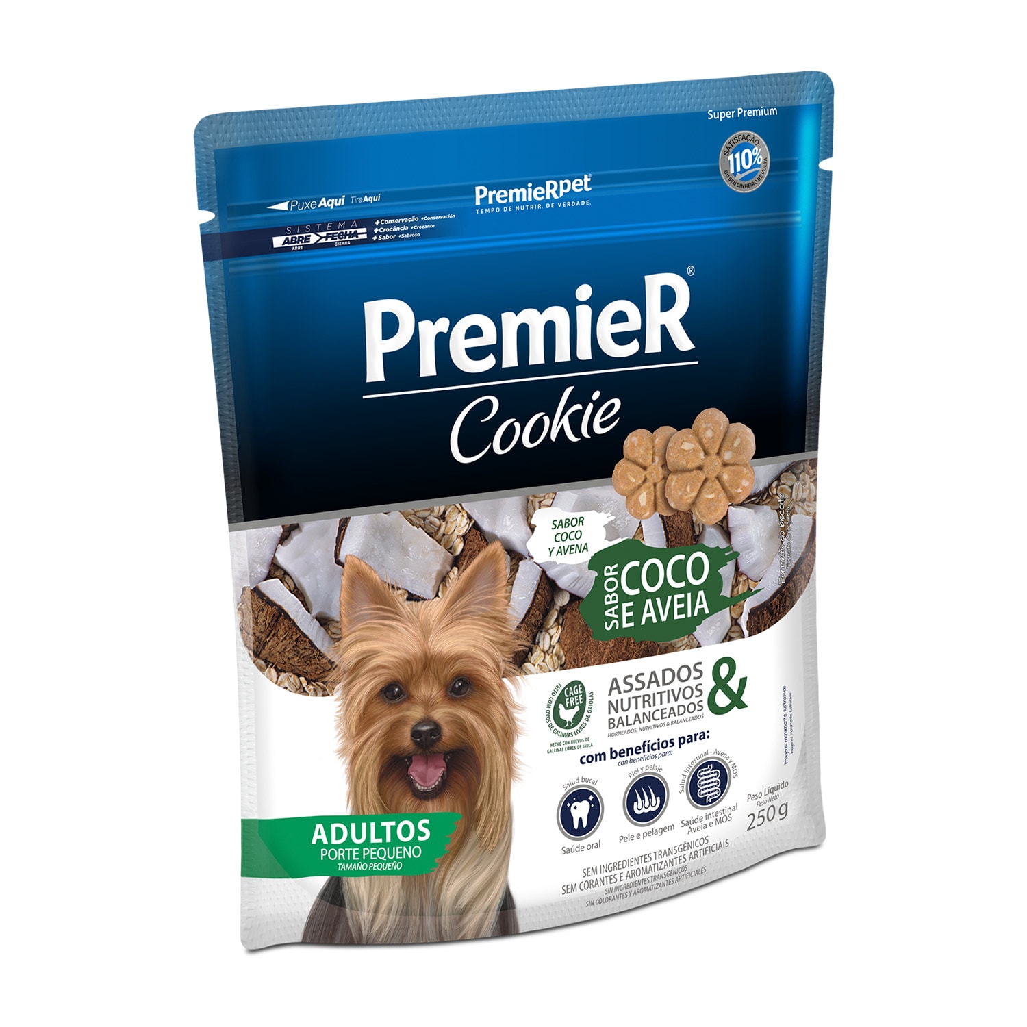 Petisco Premier Cookie Sabor Coco e Aveia para Cães Adultos de