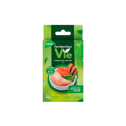 Petisco Snack Pet Nutrition Vie para Cães Frango com Legumes 50 g