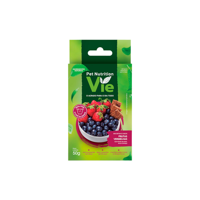 Petisco Snack Pet Nutrition Vie para Cães Frutas Vermelhas 50 g