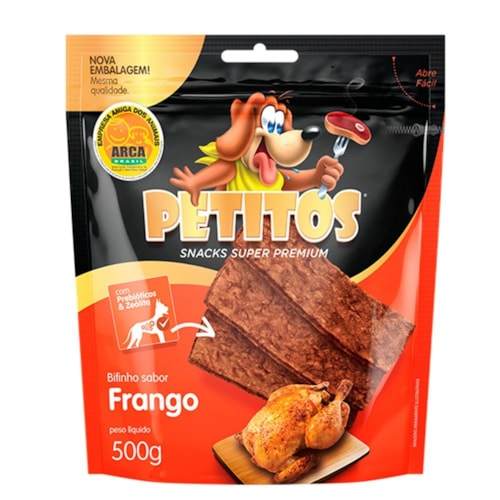 Petisco Snack Petitos Bifinho para Cães Sabor Frango