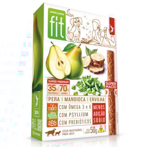 Petisco Spin Fit para Cães Pêra, Mandioca e Ervilha 50g