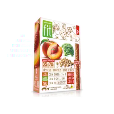 Petisco Spin Fit para Cães Pêssego, Brócolis e Grão de Bico 50g