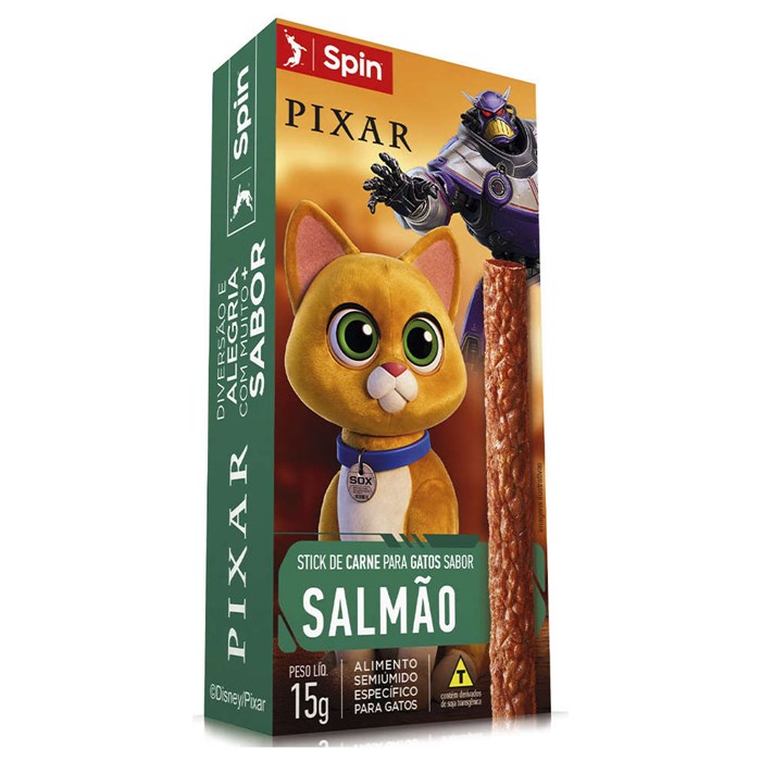 Petisco Stick para Gatos Spin Disney Lightyear Sabor Salmão 15g