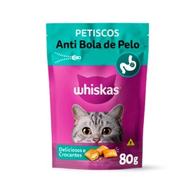 Petisco Whiskas Temptations Anti Bola de Pelo para Gatos Adultos
