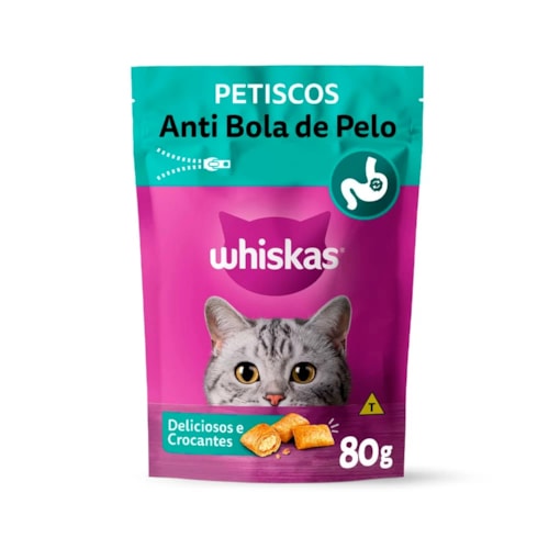 Petisco Whiskas Temptations Anti Bola de Pelo para Gatos Adultos