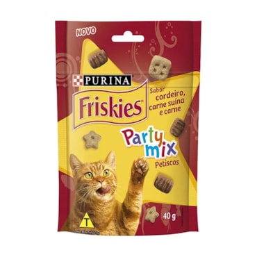 Petiscos Friskies para Gatos Adultos Sabor Carne 40g