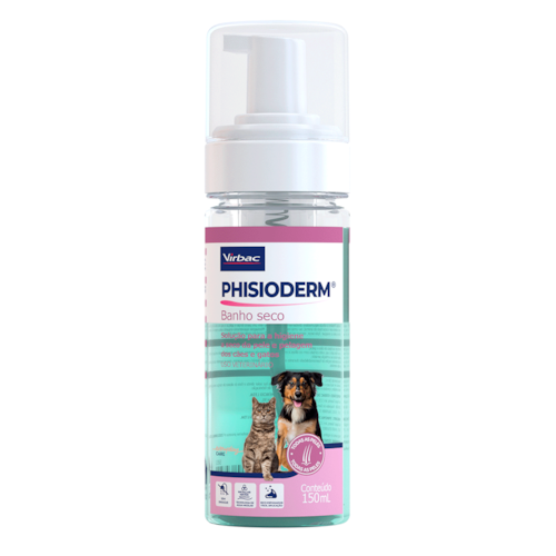 Phisioderm Banho a Seco para Cães e Gatos Virbac 150 ml