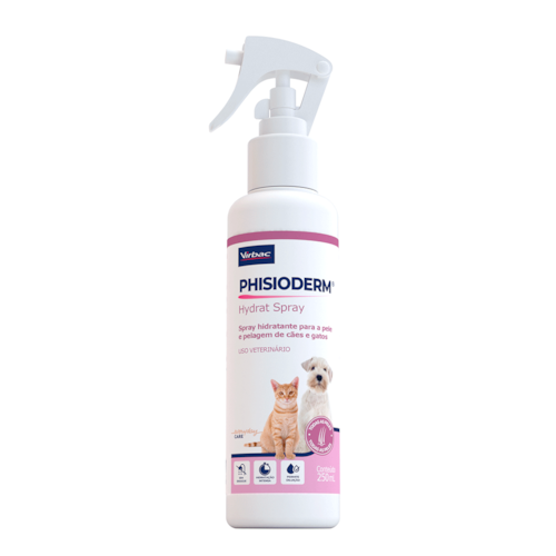 Phisioderm Hydra Spray Hidratante para Cães e Gatos Virbac 250 ml
