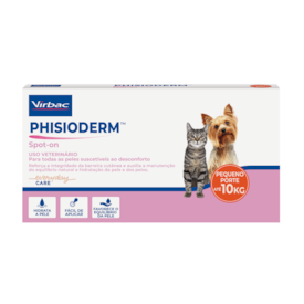 Phisioderm Spot On Hidratante Virbac Cães e Gatos até 10kg 2ml