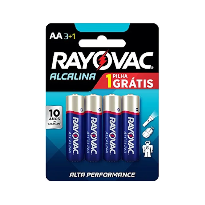 Pilha Rayovac Alcalina AA - Leve 4 Pague 3