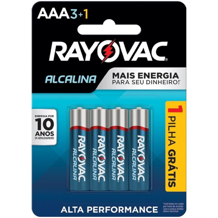 Pilha Rayovac Alcalina AAA - Leve 4 Pague 3