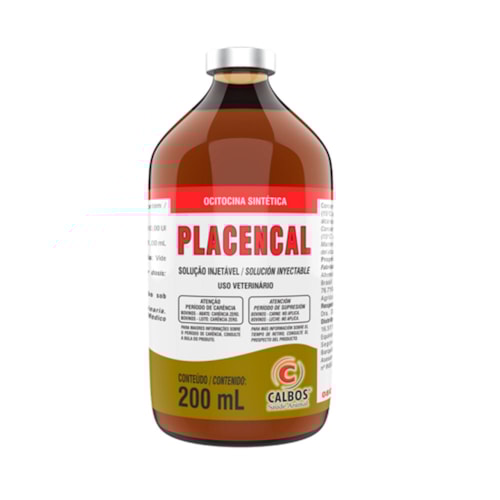 Placencal Injetável - Ocitocina Sintética Calbos 200ml