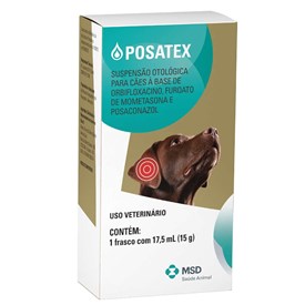 Posatex Suspensão Otológica MSD para Cães 15g 