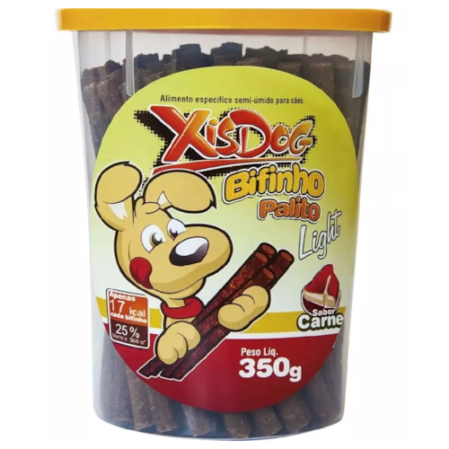 Pote de Bifinho Palito Light Xisdog sabor Carne 350g