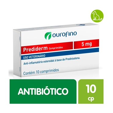 Prediderm (Dermacorten) 5mg - Cartela com 10 comprimidos