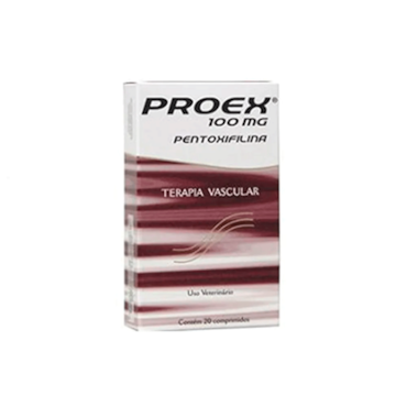 Proex Pentoxifilina Vasodilatador para Cães Idosos 100 mg 20 Comprimidos