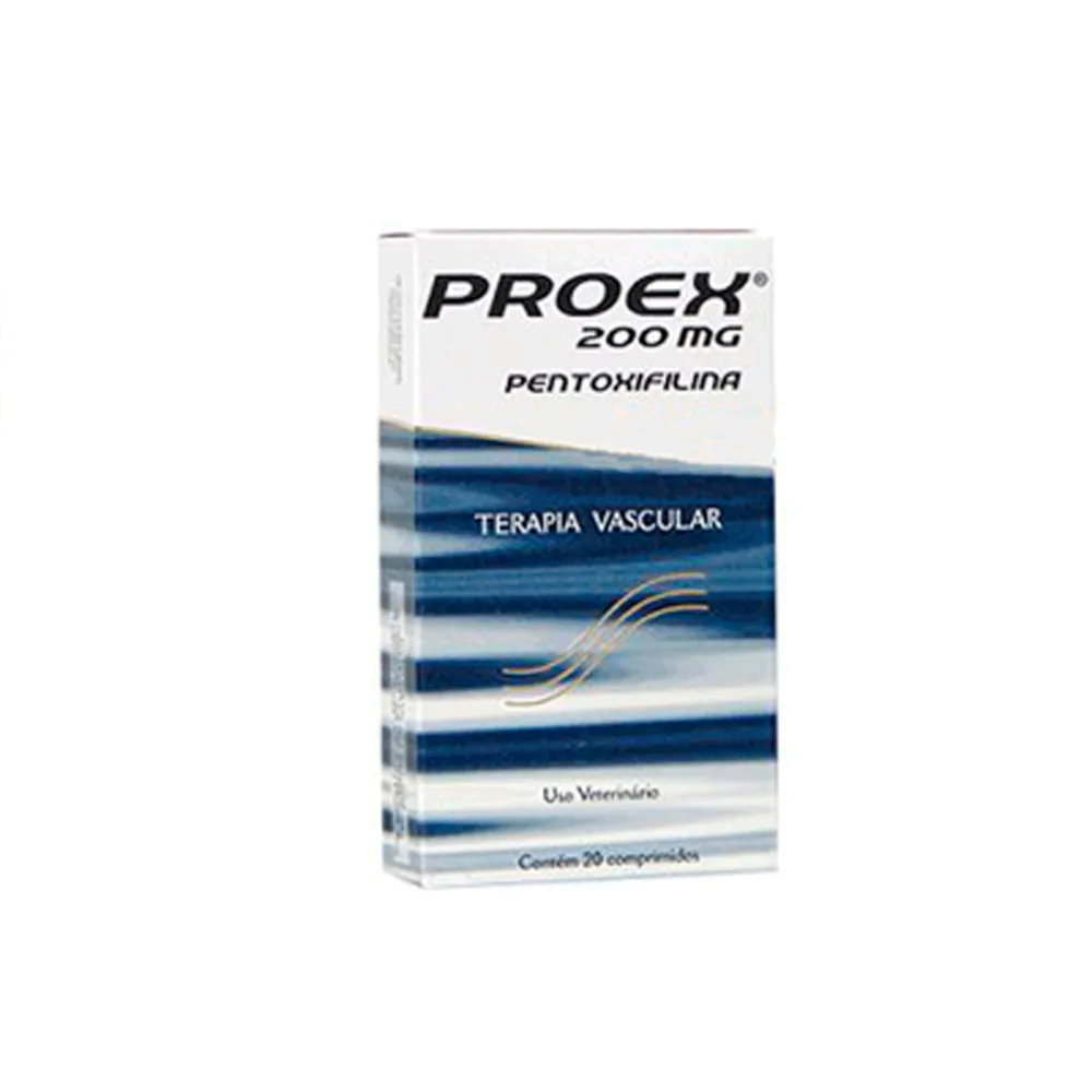 Proex Pentoxifilina Vasodilatador para Cães Idosos 200 mg 20 Comprimidos