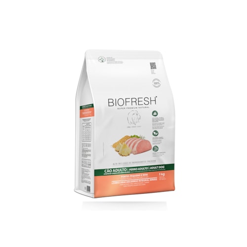 Ração Biofresh Cães Adultos Raças Minis e Pequenas Lombo e Abacaxi 1kg