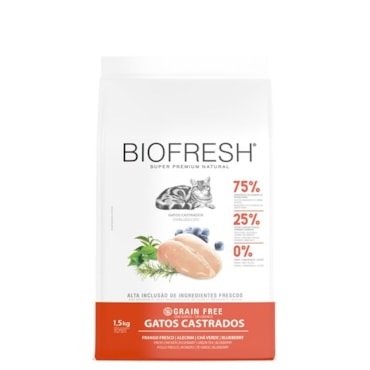 Ração Biofresh Gatos Castrados Frango 1,5 kg