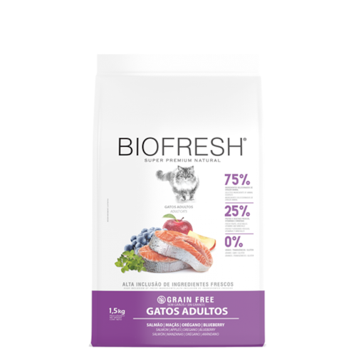 Ração Biofresh para Gatos Adultos Sabor Salmão 7,5 kg