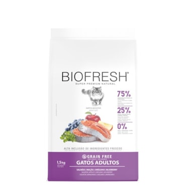 Ração Biofresh para Gatos Adultos Sabor Salmão 7,5 kg