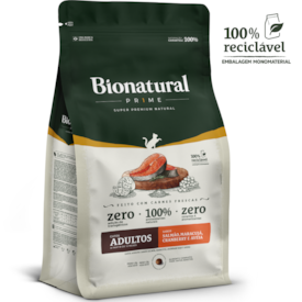 Ração Bionatural para Gatos Adultos Sabor Salmão, Maracujá, Cranberry e Aveia 20KG