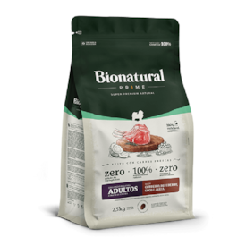 Ração Bionatural Prime Cães Adultos Raças Pequenas Cordeiro, Blueberry, Coco e Aveia 2,5 kg