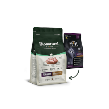 Ração Bionatural Prime Cães Adultos Raças Pequenas Frango, Blueberry, Coco e Aveia 10,1 kg - imagem adicional