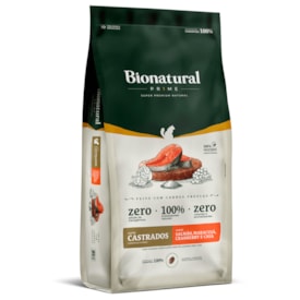 Ração Bionatural Prime para Gatos Adultos Castrados Sabor Salmão, Maracujá, Cranberry e Chia 1,5KG