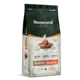 Ração Bionatural Prime para Gatos Filhotes Sabor Salmão, Maracujá, Cranberry e Aveia 1,5KG