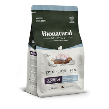 Ração Bionatural Sensitive Peixe Branco Cães Adultos Raças Pequenas 2,5 kg