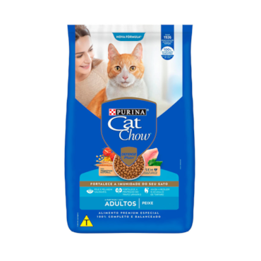 Ração Cat Chow Adultos Peixe 1 kg