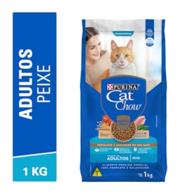 Ração Cat Chow Adultos Peixe 1 kg