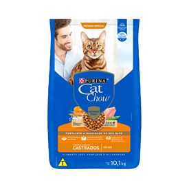 Ração Cat Chow Gatos Adultos Castrados Peixe 10,1 kg