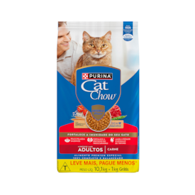 Ração Cat Chow para Gatos Adultos Carne 11,1KG