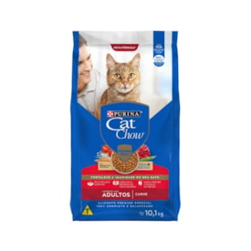 Ração Cat Chow para Gatos Adultos Sabor Carne 10,1 kg