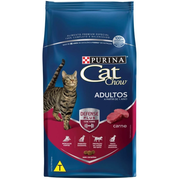 Ração Cat Chow para Gatos Adultos Sabor Carne 10,1 kg