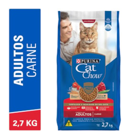 Ração Cat Chow para Gatos Adultos Sabor Carne 2,7KG - imagem adicional
