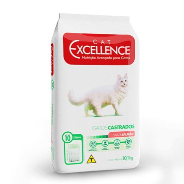Ração Cat Excellence Gatos Castrados Sabor Salmão 10,1 kg