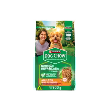 Ração Dog Chow Cães Adultos Raças Pequenas Carne, Frango e Arroz 900g