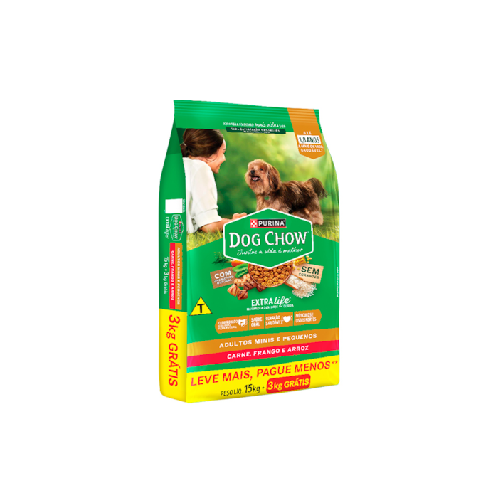 Ração Dog Chow para Cães Adultos Raças Pequenas Frango 18KG