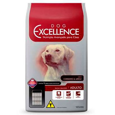Ração Dog Excellence Cães Adultos Raças Grandes Cordeiro e Arroz 15 kg