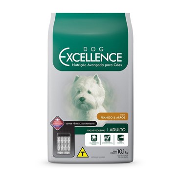 Ração Dog Excellence para Cães Adultos Raças Pequenas Sabor Frango e Arroz 10,1 kg